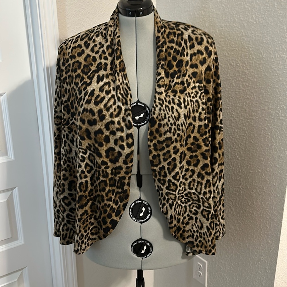 Apt 9 leopard print cotton sweater-XL